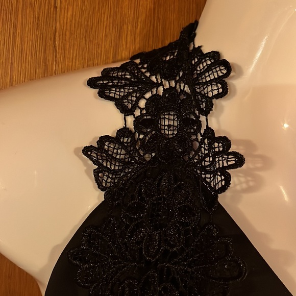 New AX Paris Long Gown Dress Navy Blue size 6 - Picture 3 of 8